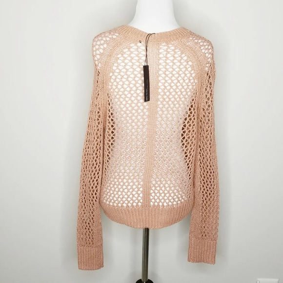 NWT 360 Sweater Amira Linen Silk Open Knit Sweater - Picture 5 of 8